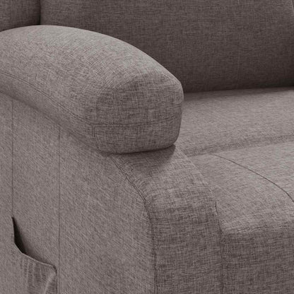 vidaXL Fauteuil relax Taupe Tissu