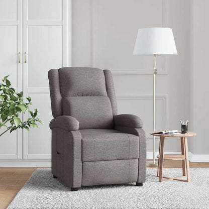vidaXL Fauteuil relax Taupe Tissu