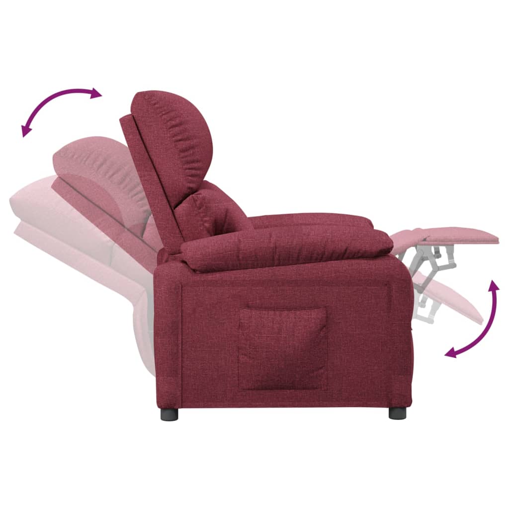 vidaXL Relaxsessel Weinrot Stoff