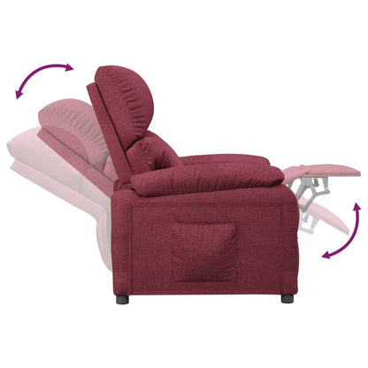 vidaXL Relaxsessel Weinrot Stoff