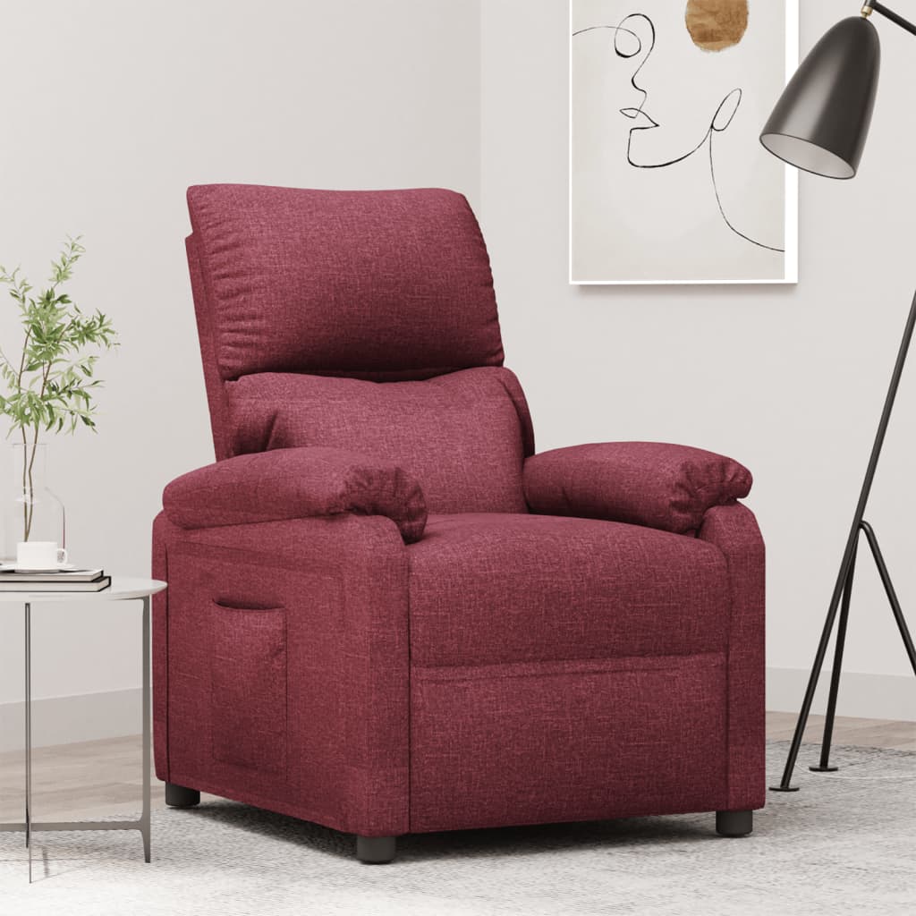 vidaXL Relaxsessel Weinrot Stoff
