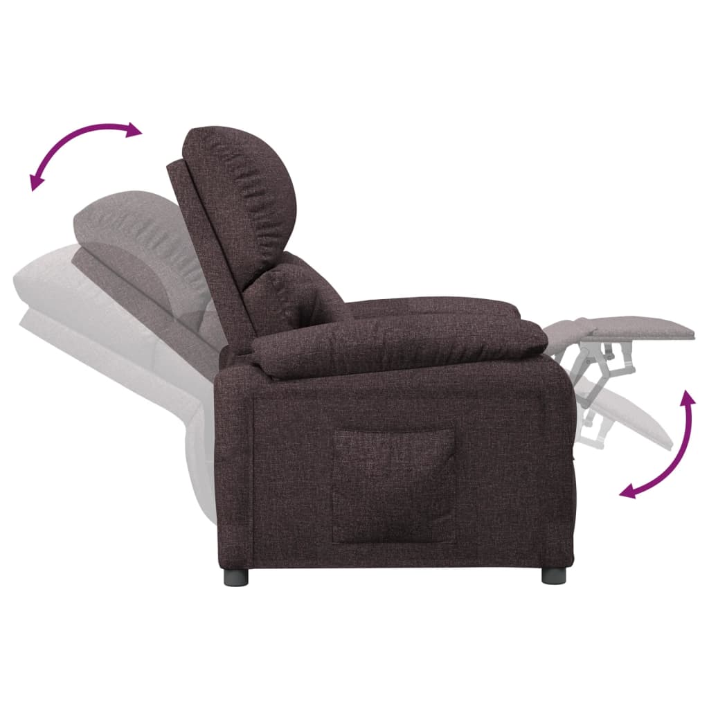 vidaXL Relaxsessel Dunkelbraun Stoff