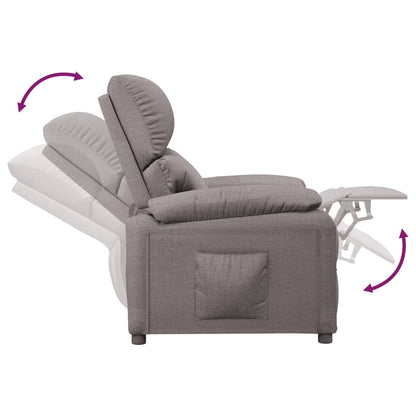 vidaXL Fauteuil relax Taupe Tissu