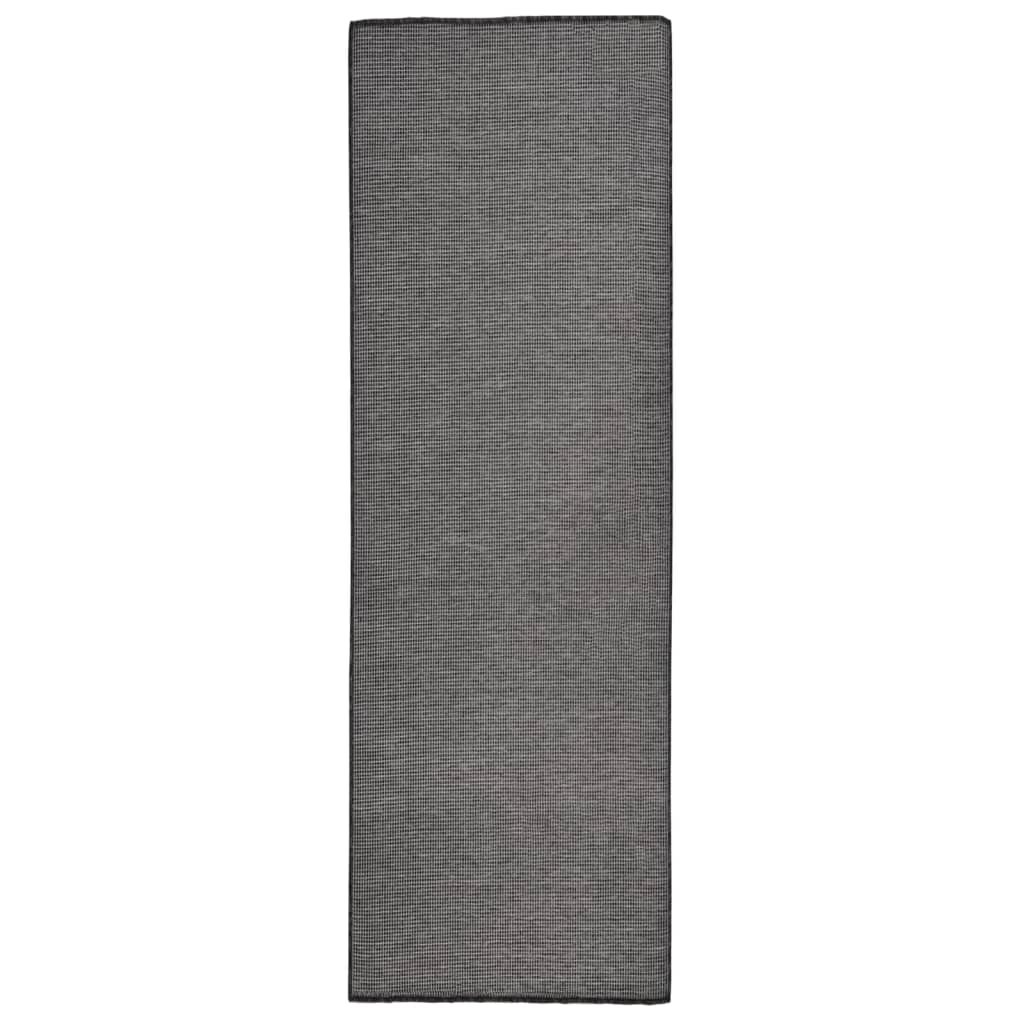 vidaXL Tapis d'extérieur tissé à plat 80x250 cm Gris