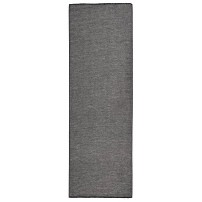 vidaXL Tapis d'extérieur tissé à plat 80x250 cm Gris