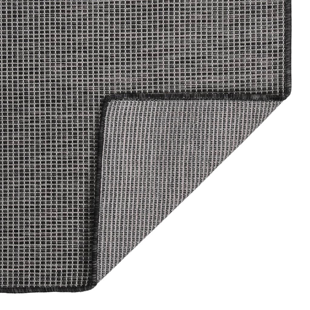 vidaXL Tapis d'extérieur tissé à plat 80x250 cm Gris