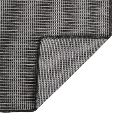 vidaXL Tapis d'extérieur tissé à plat 80x250 cm Gris