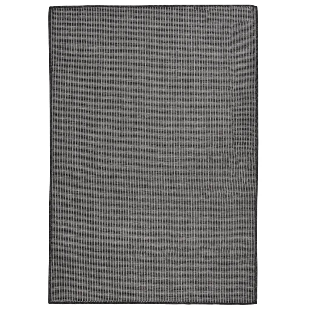 vidaXL Tapis d'extérieur tissé à plat 160x230 cm Gris