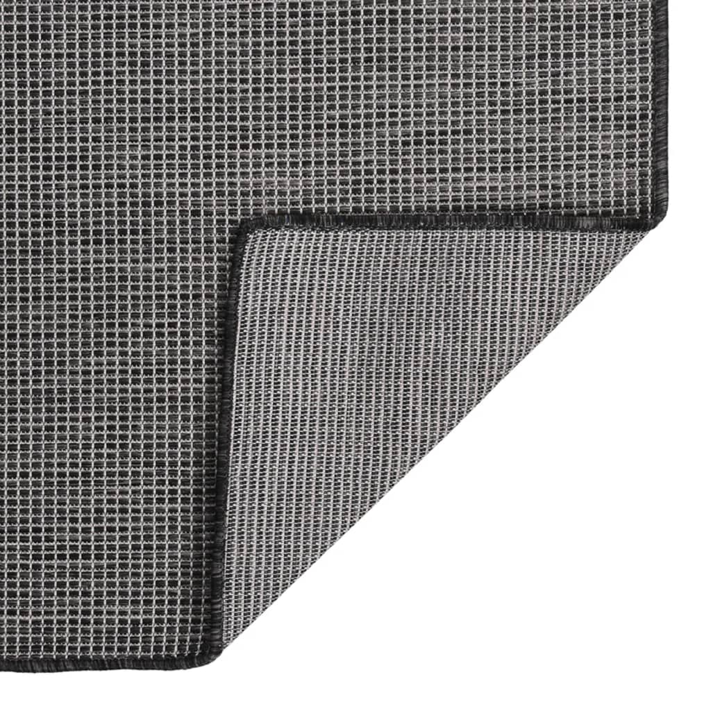 vidaXL Tapis d'extérieur tissé à plat 160x230 cm Gris