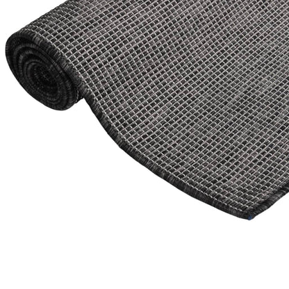 vidaXL Tapis d'extérieur tissé à plat 160x230 cm Gris