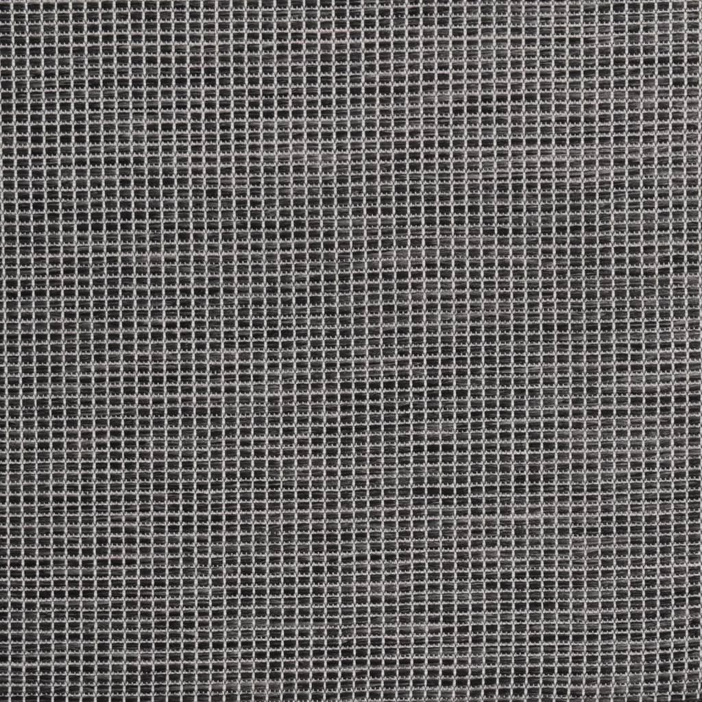 vidaXL Tapis d'extérieur tissé à plat 160x230 cm Gris