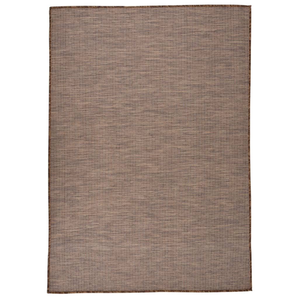 vidaXL Tapis d'extérieur tissé à plat 160x230 cm Marron