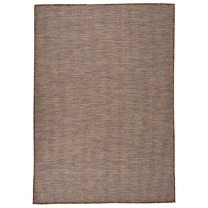 vidaXL Tapis d'extérieur tissé à plat 160x230 cm Marron