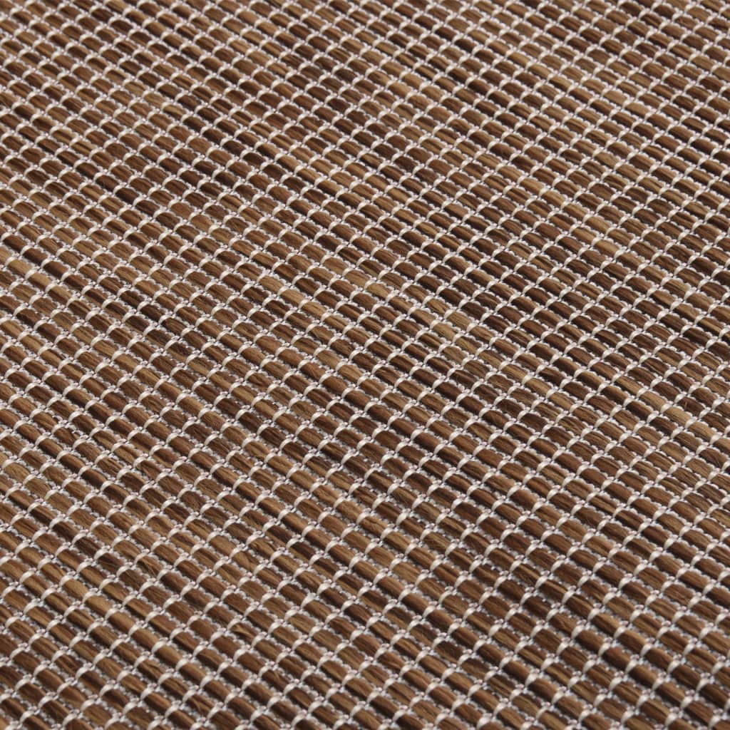 vidaXL Tapis d'extérieur tissé à plat 160x230 cm Marron
