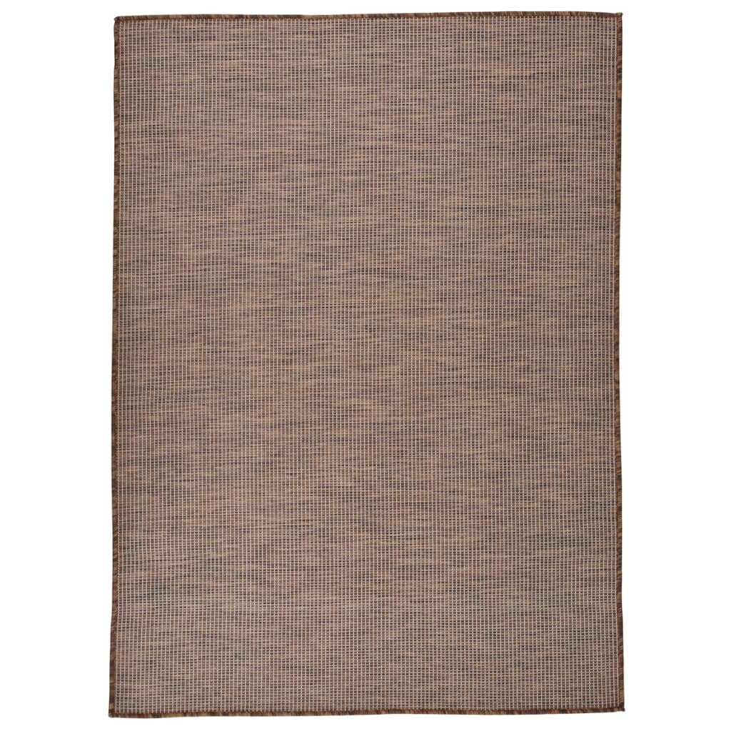 vidaXL Tapis d'extérieur tissé à plat 200x280 cm Marron