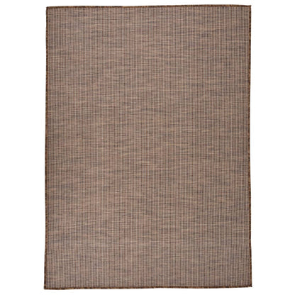 vidaXL Tapis d'extérieur tissé à plat 200x280 cm Marron