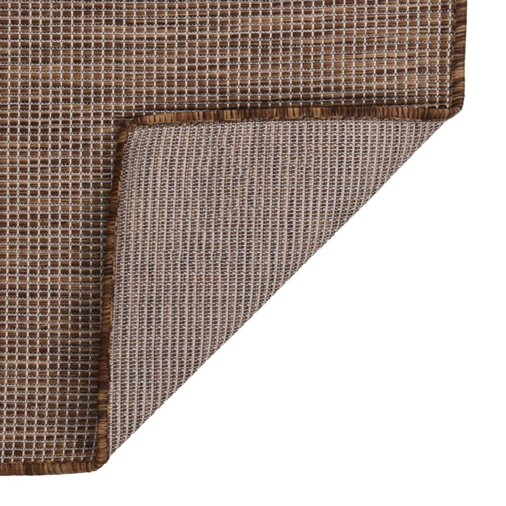 vidaXL Tapis d'extérieur tissé à plat 200x280 cm Marron