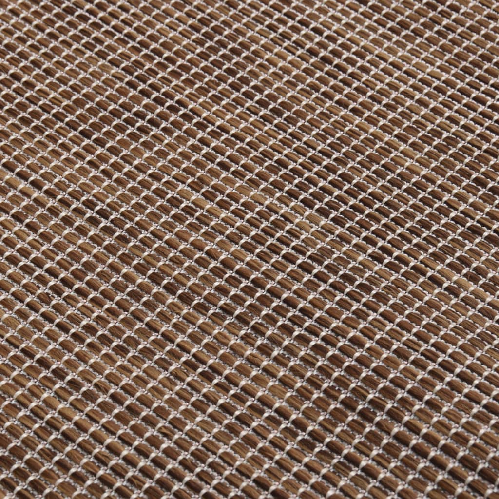 vidaXL Tapis d'extérieur tissé à plat 200x280 cm Marron
