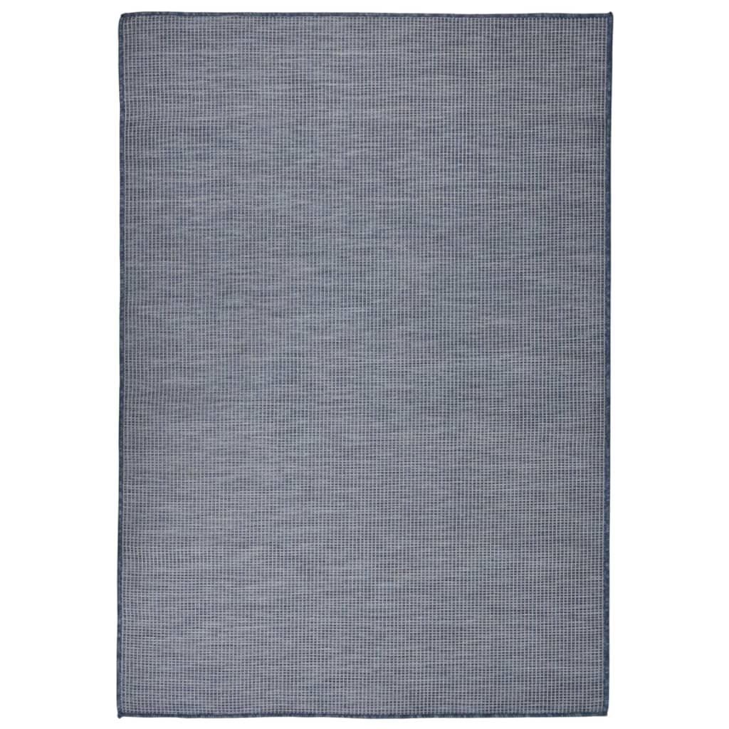 vidaXL Tapis d'extérieur tissé à plat 160x230 cm Bleu