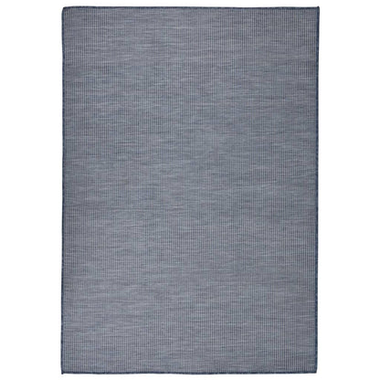 vidaXL Tapis d'extérieur tissé à plat 160x230 cm Bleu