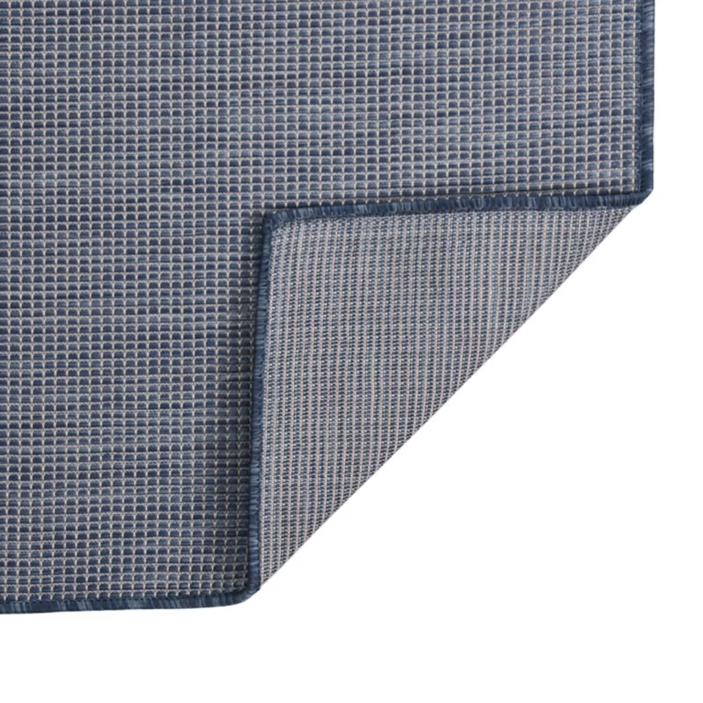 vidaXL Tapis d'extérieur tissé à plat 160x230 cm Bleu