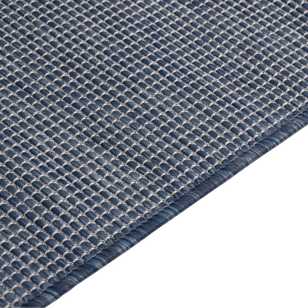 vidaXL Tapis d'extérieur tissé à plat 200x280 cm Bleu