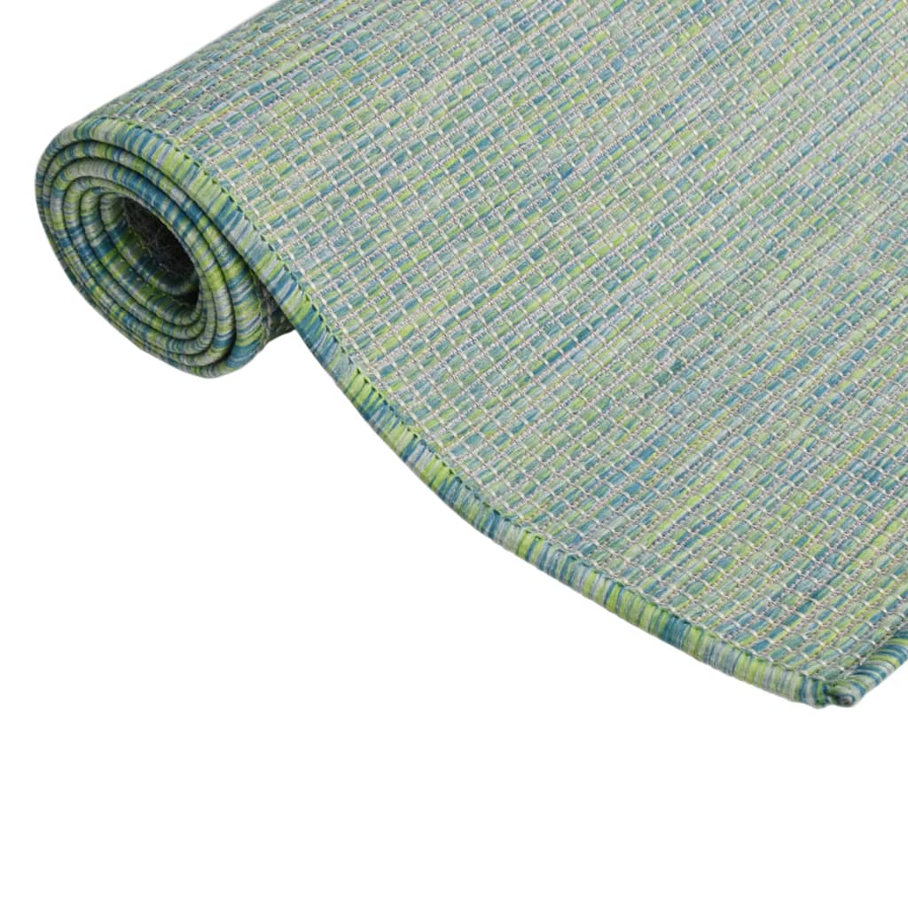 vidaXL Outdoor-Teppich Flachgewebe 80x150 cm Türkis