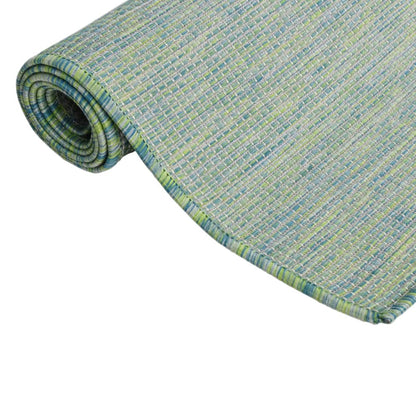 vidaXL Outdoor-Teppich Flachgewebe 80x150 cm Türkis