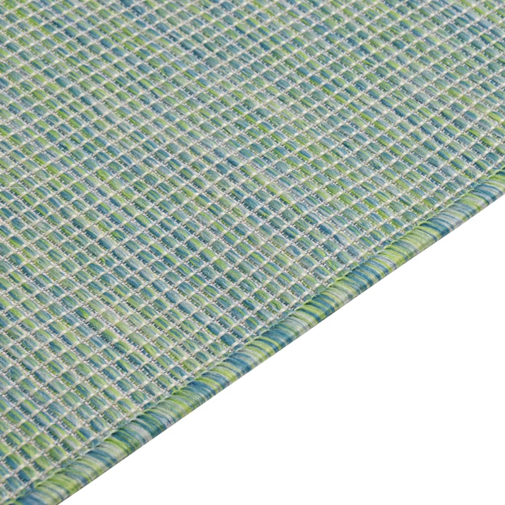 vidaXL Outdoor-Teppich Flachgewebe 80x150 cm Türkis