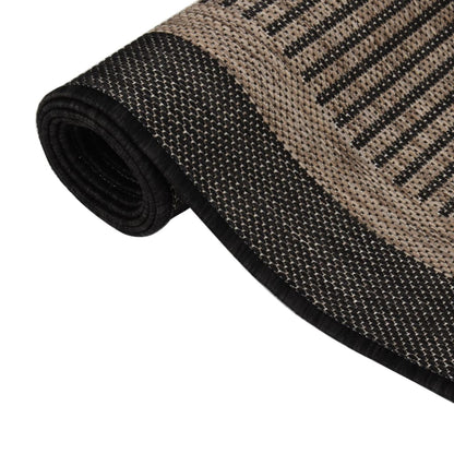 vidaXL Outdoor-Teppich Flachgewebe 140x200 cm Dunkelbraun