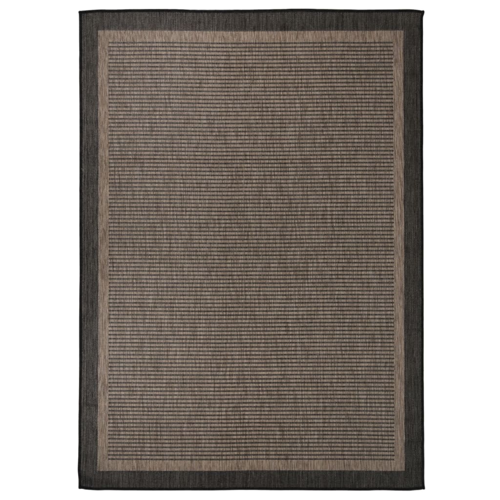 vidaXL Tapis d'extérieur tissé à plat 200x280 cm Marron foncé