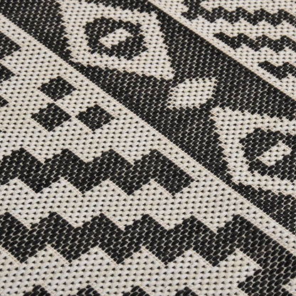 vidaXL Tapis d'extérieur tissé à plat 200x280 cm noir rayé