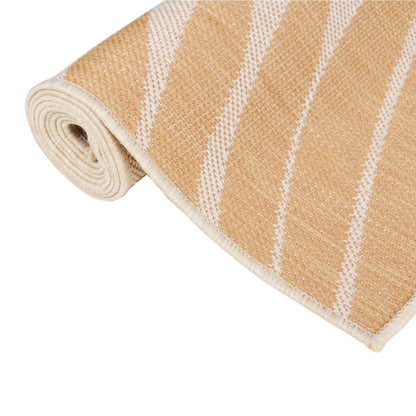 vidaXL Tapis d'extérieur tissé à plat 140x200 cm motif feuilles