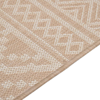 vidaXL Tapis d'extérieur tissé à plat 160x230 cm Marron rayé
