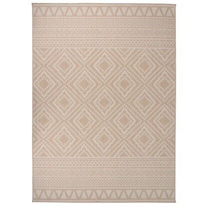 vidaXL Outdoor-Teppich Flachgewebe 200x280 cm Braun Gestreift
