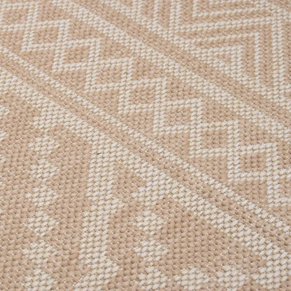 vidaXL Outdoor-Teppich Flachgewebe 200x280 cm Braun Gestreift