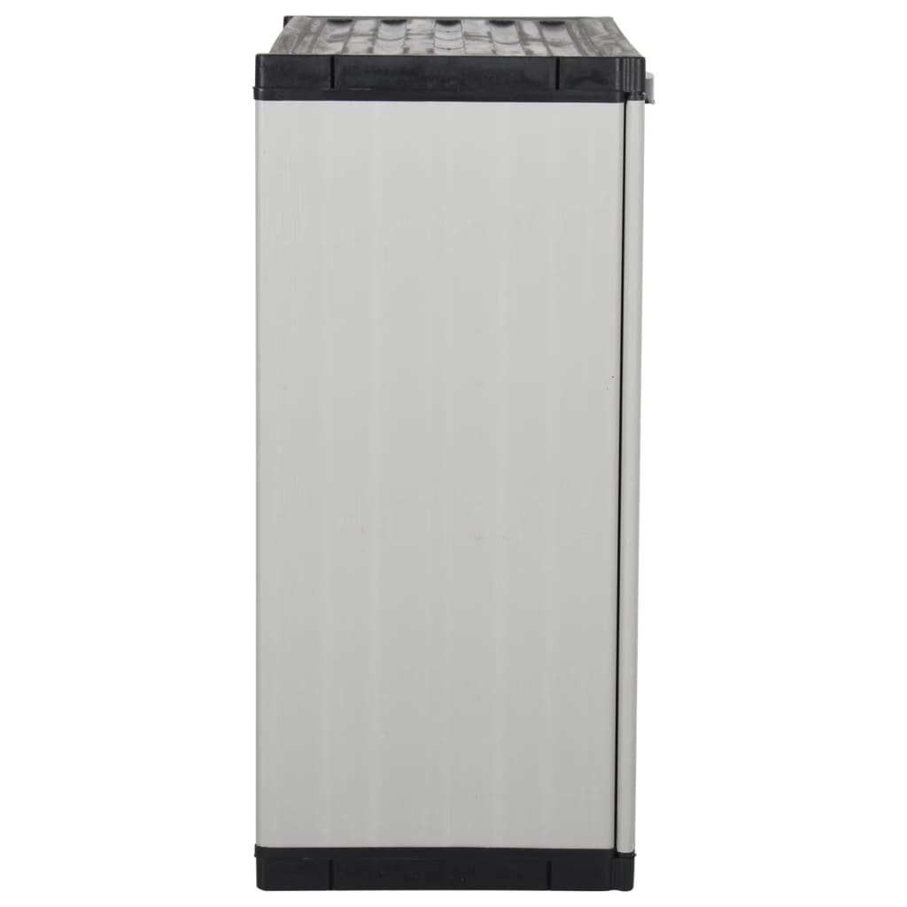 vidaXL Garten-Lagerschrank mit 1 Boden Grau und Schwarz 68x40x85 cm