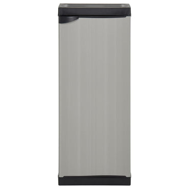 vidaXL Garten-Lagerschrank mit 1 Boden Grau und Schwarz 35x40x85 cm