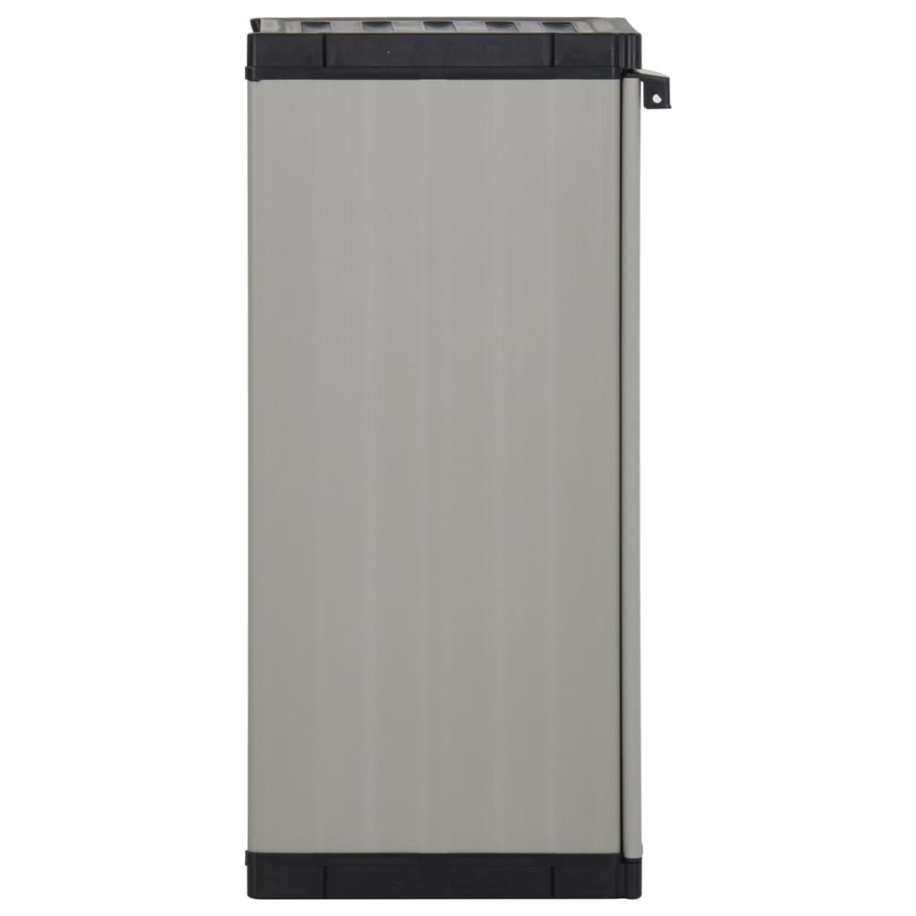 vidaXL Garten-Lagerschrank mit 1 Boden Grau und Schwarz 35x40x85 cm