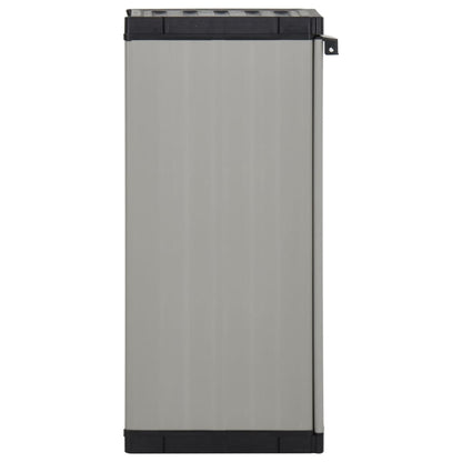 vidaXL Garten-Lagerschrank mit 1 Boden Grau und Schwarz 35x40x85 cm