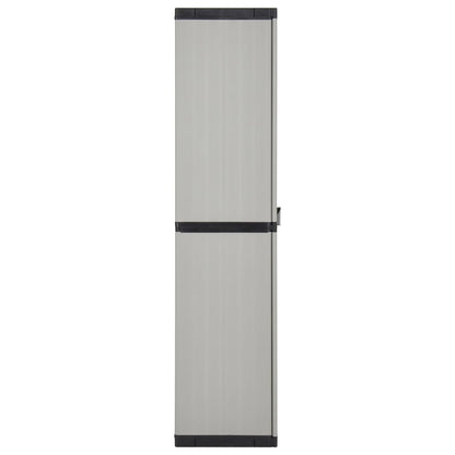 vidaXL Garten-Lagerschrank mit 3 Böden Grau & Schwarz 68x40x168 cm