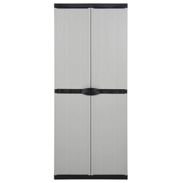vidaXL Garten-Lagerschrank mit 3 Böden Grau & Schwarz 68x40x168 cm