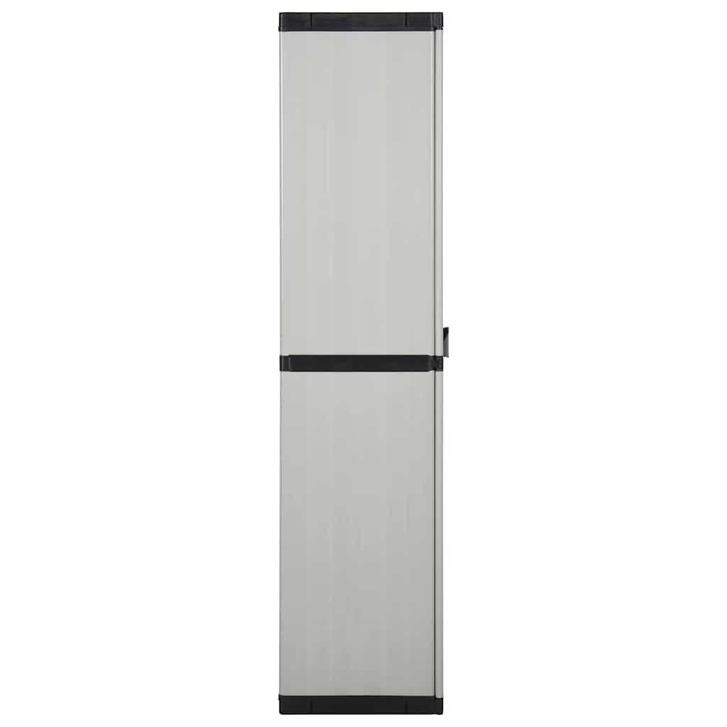 vidaXL Garten-Lagerschrank mit 3 Böden Grau & Schwarz 68x40x168 cm