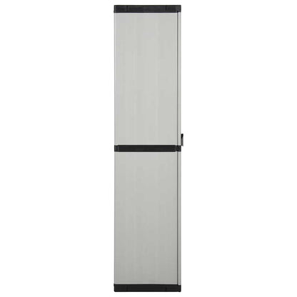vidaXL Garten-Lagerschrank mit 3 Böden Grau & Schwarz 68x40x168 cm
