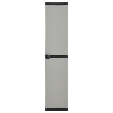 vidaXL Garten-Lagerschrank mit 3 Böden Grau & Schwarz 34x40x168 cm