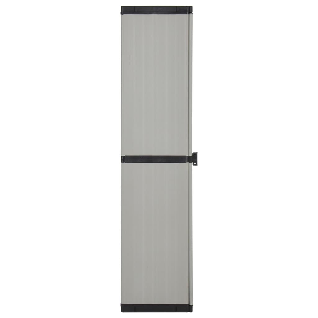 vidaXL Armoire de rangement de jardin à 3 étagères gris et noir 34x40x168 cm