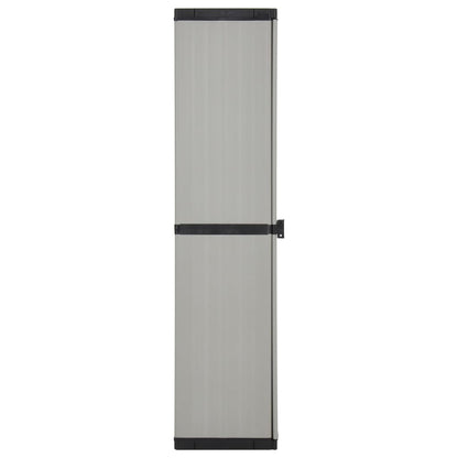 vidaXL Armoire de rangement de jardin à 3 étagères gris et noir 34x40x168 cm