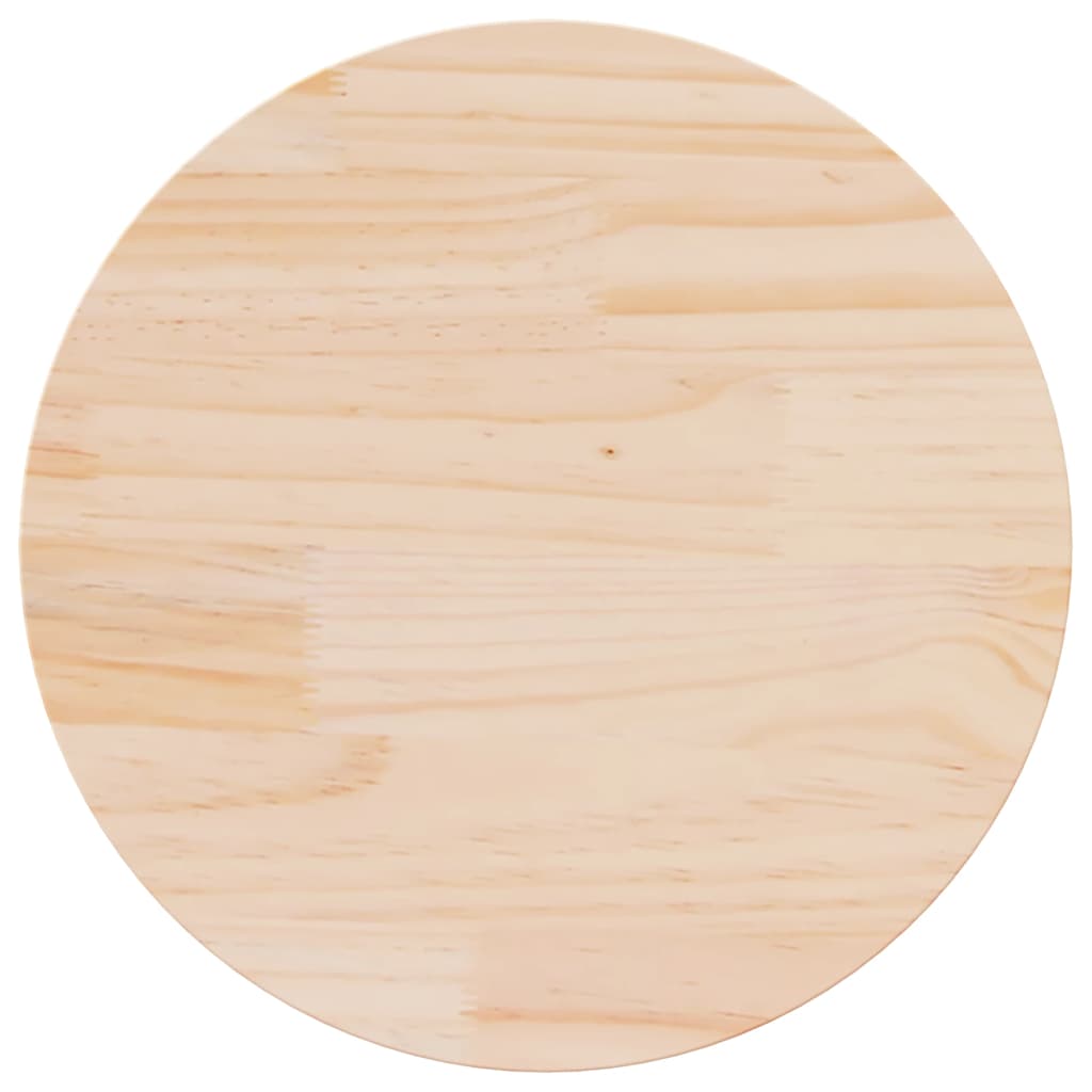 vidaXL Plateau de table Ø50x2,5 cm Bois de pin massif
