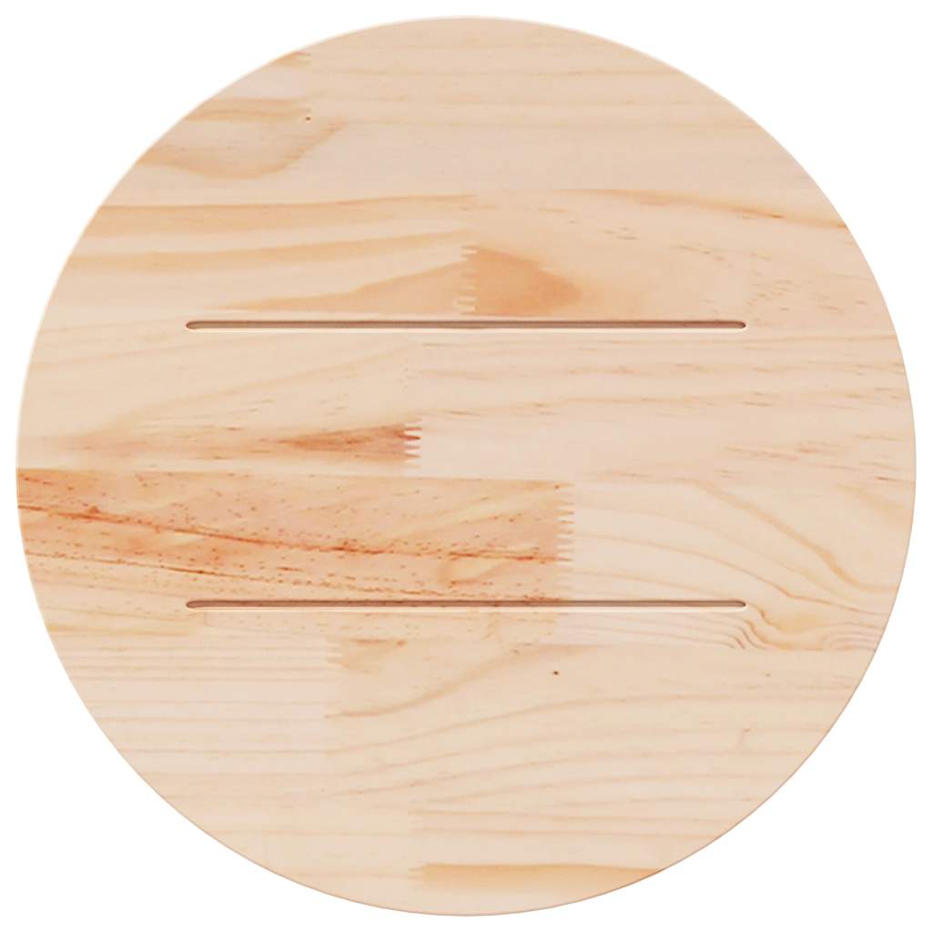 vidaXL Plateau de table Ø60x2,5 cm Bois de pin massif