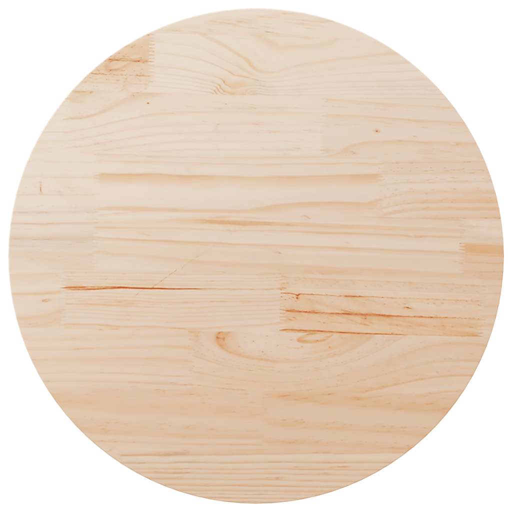 vidaXL Dessus de table Ø90x2,5 cm Bois de pin massif